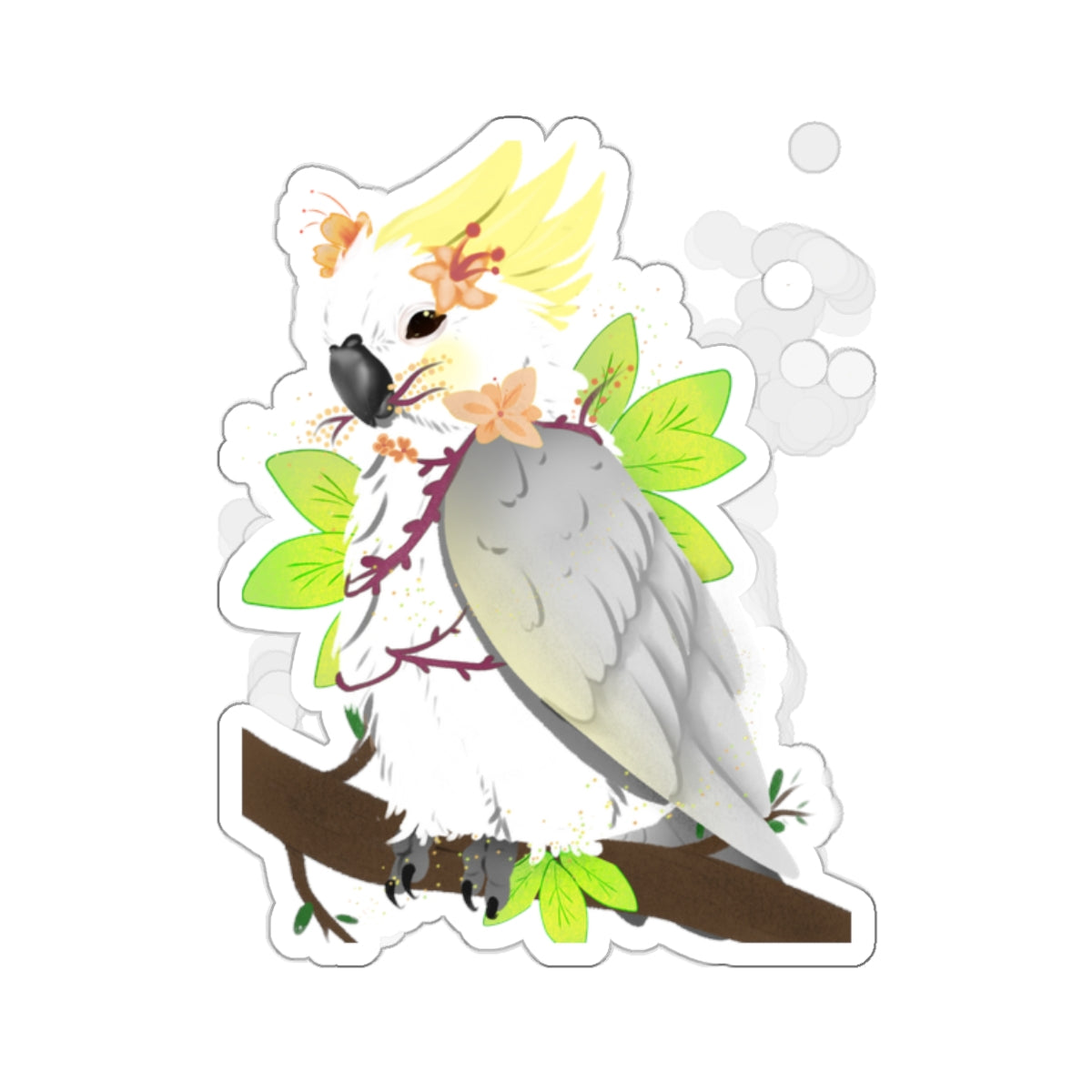 Kiss-Cut Sticker - Tropical Cockatoo