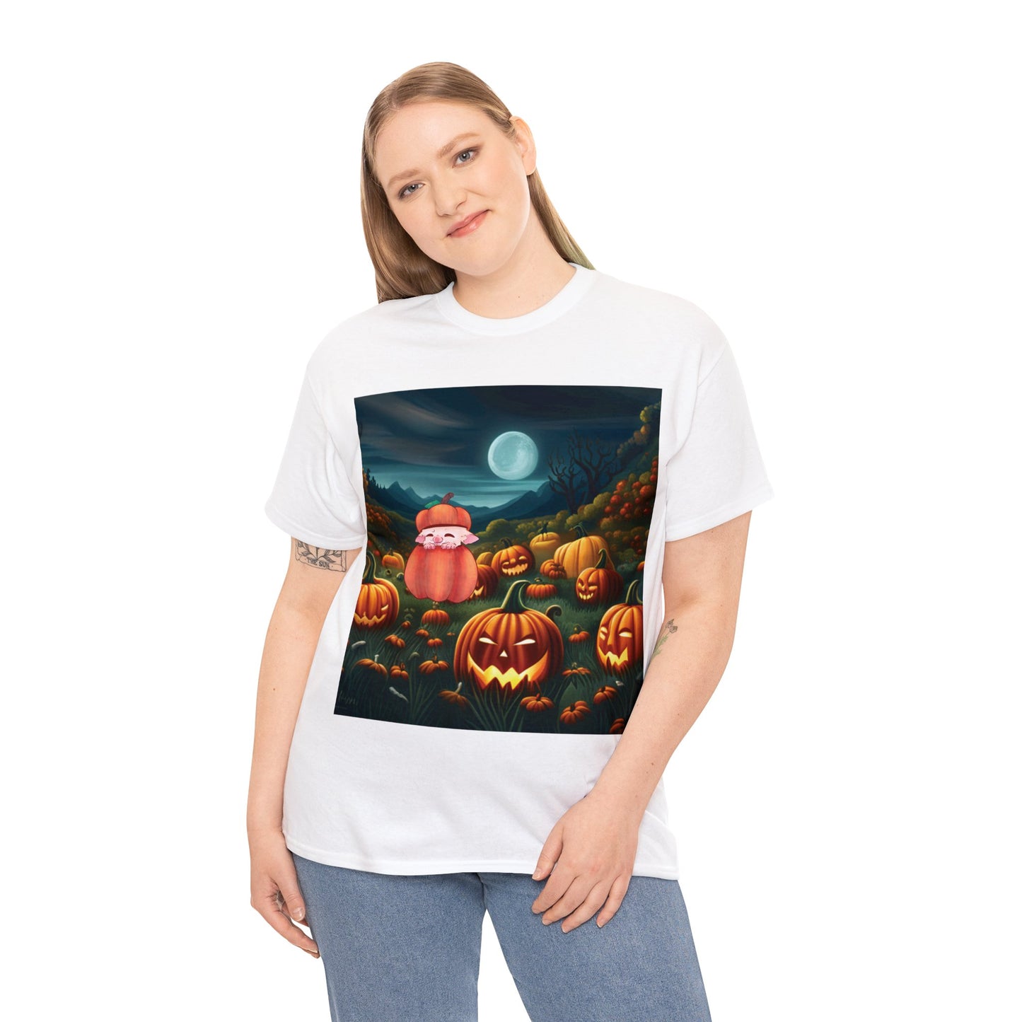 Binx Sugar Glider in pumpkin patch Tee