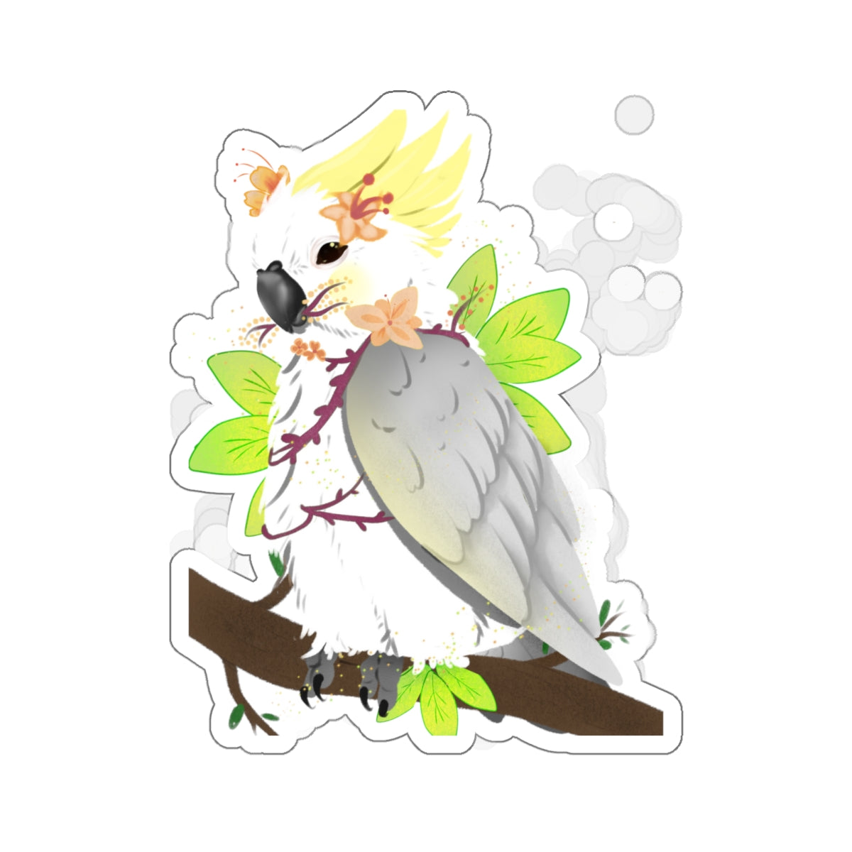 Kiss-Cut Sticker - Tropical Cockatoo