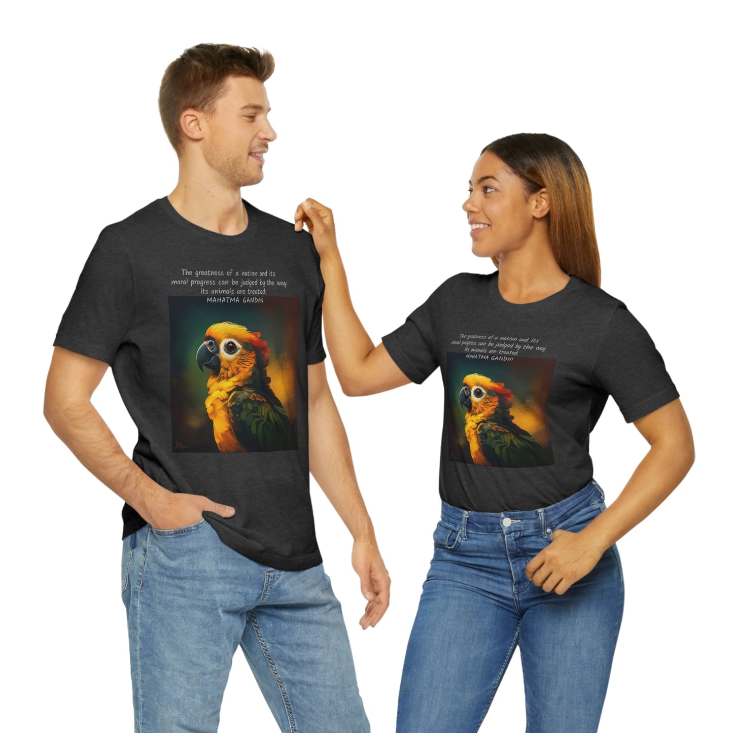 Gandhi Quote Parrot Short Sleeve Tee