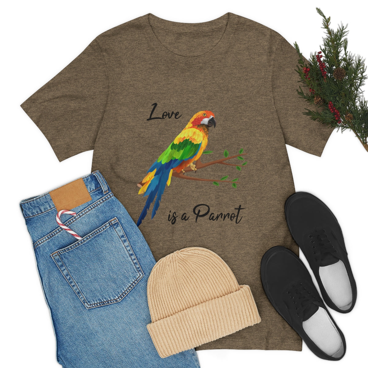 Love is Parrot - Jersey Short Sleeve Tee