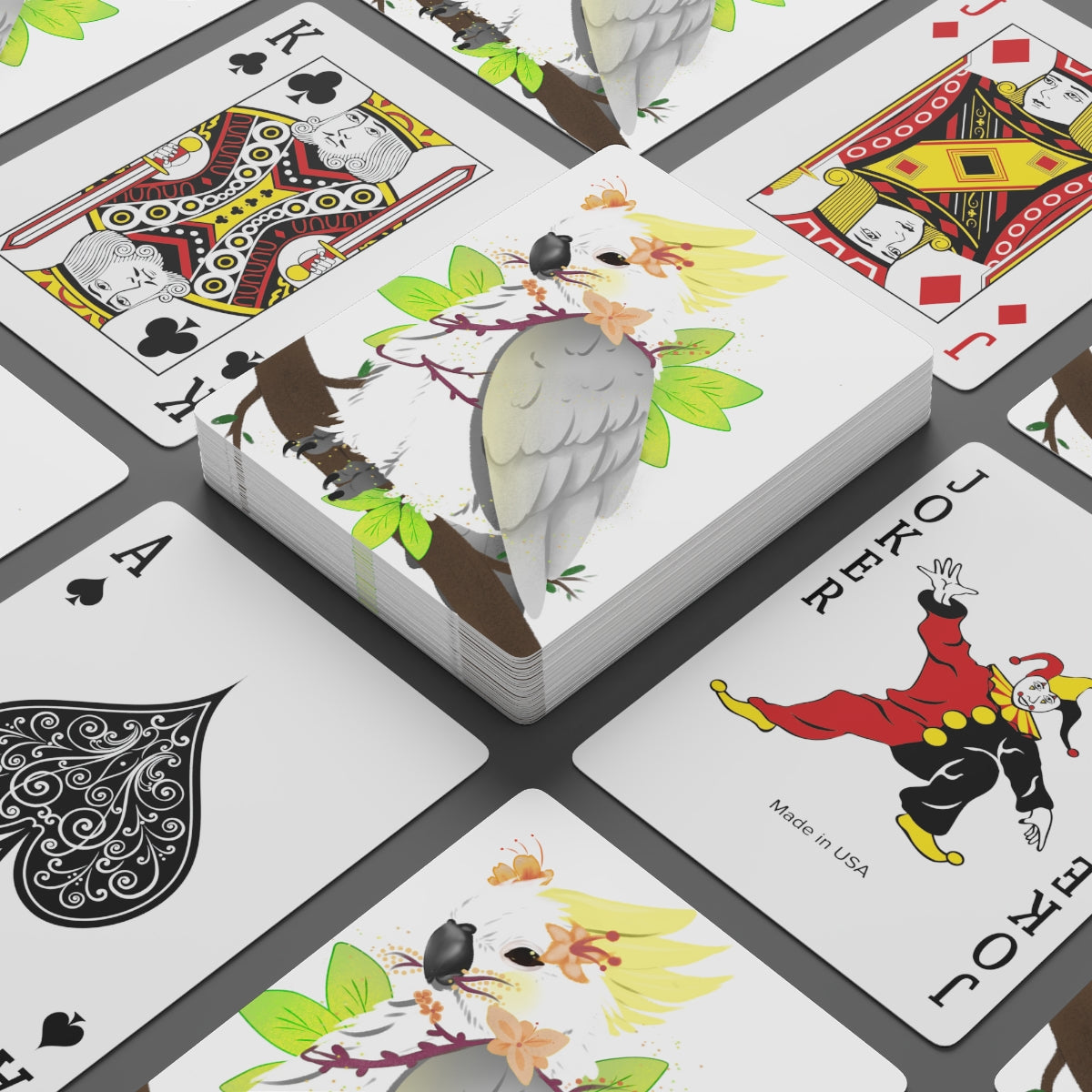 Tropical Cockatoo Poker Cards